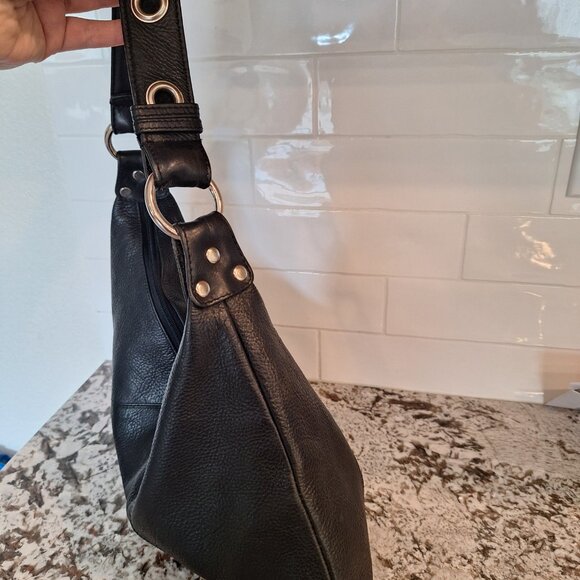 Biacci  Black Soft Leather Shoulder Bag, - Picture 2 of 11